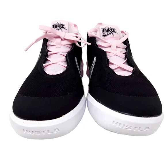 Nike Girls Basketball Sneakers Team Hustle Black Pink Girls Size 6 New In Box - Picture 5 of 12